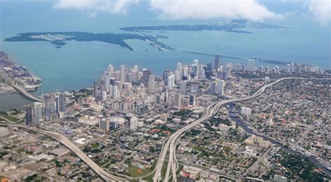 Miami,City,Downtown,Aerial,View,Blue,Sea,Buildings,Town - Institute for Transportation and ...