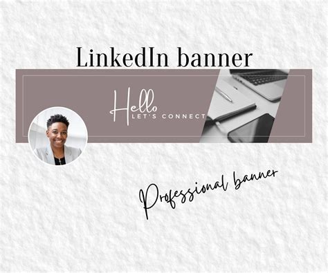 Professional Linkedin Banner, Editable Canva Template, Background Workspace Image With Phrase ...