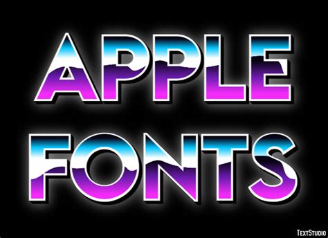 Apple Fonts Text Effect and Logo Design Font