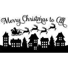 Download Svg Christmas Village Silhouette | Free cut files include SVG, DXF, EPS and PNG files