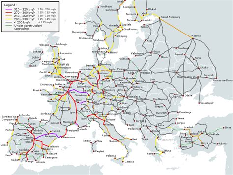 Trem bala na Europa mapa Transport In Europe, Rail Transport, Europe ...