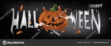 Halloween Party Banner Design Template Stock Vector Image by ©rebermant #209947314