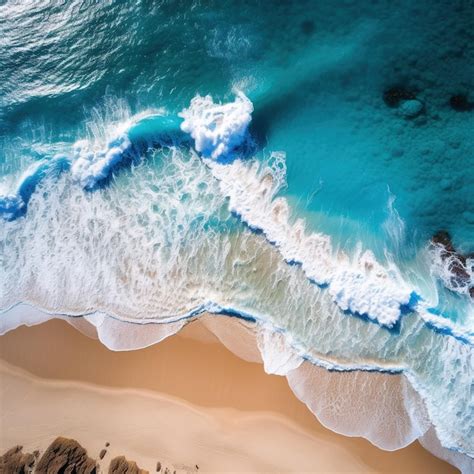 Premium AI Image | aerial view of a beautiful beach photography beach wallpaper