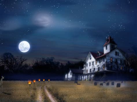 Animated Haunted House Desktop Wallpaper - WallpaperSafari