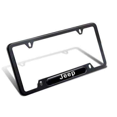 JEEP Black Stainless Steel Metal License Plate Frame New 2pcs – MAKOTO_JDM