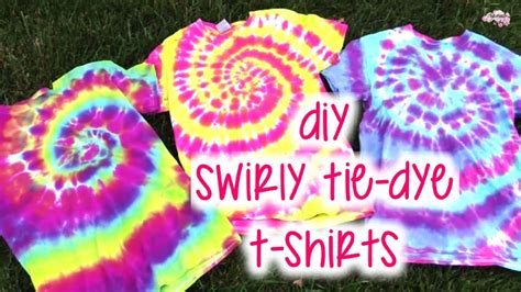 DIY Swirly Tie-Dye T-Shirts | How To | Tutorial - YouTube