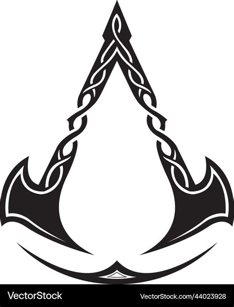 Assassins creed valhalla logo Royalty Free Vector Image