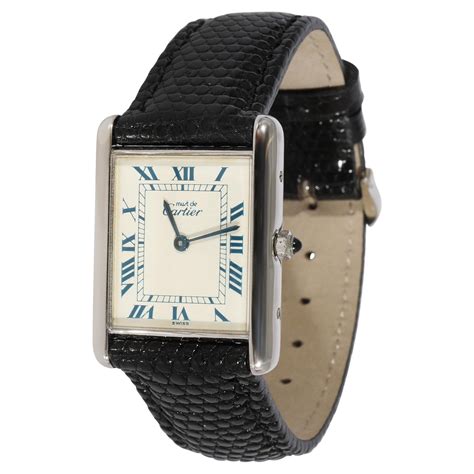 Cartier Tank 661006 Women's Watch in Sterling Silver For Sale at 1stDibs