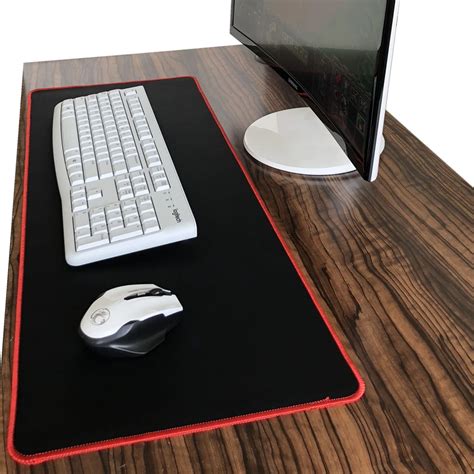 Pure Black Large Gaming Mouse Pad Colorful Lockedge Mouse Mat Keyboard Mat Table Mat Desk Mat ...