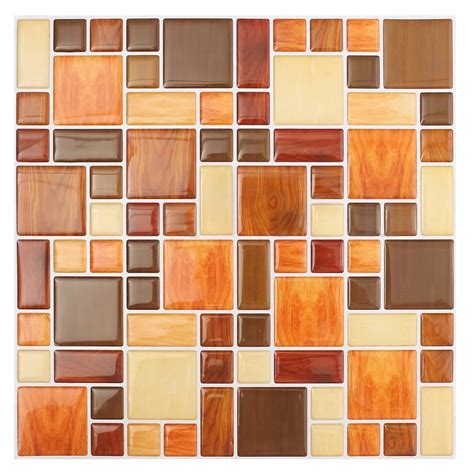 3D Tile Mosaic Pattern Wallpaper Modern Wall Background LivingRoom Kitchen DecorPattern:#2 260Mm ...