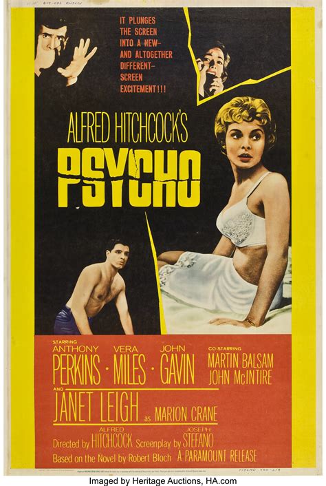 Psycho (Paramount, 1960). Poster (40" X 60").... Movie Posters | Lot #85035 | Heritage Auctions