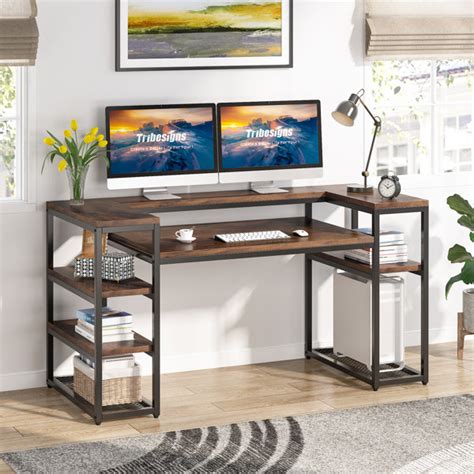 17 Stories Computer Desk with Storage Shelves & Reviews - Wayfair Canada