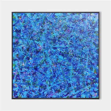 Blue Square Abstract Art 47'' X 47'' #IS84 in 2022 | Abstract, Blue abstract art, Abstract artists