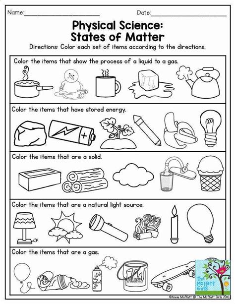 Matter and Energy Worksheet Inspirational Worksheet States Matter Worksheets Grass Fedjp ...