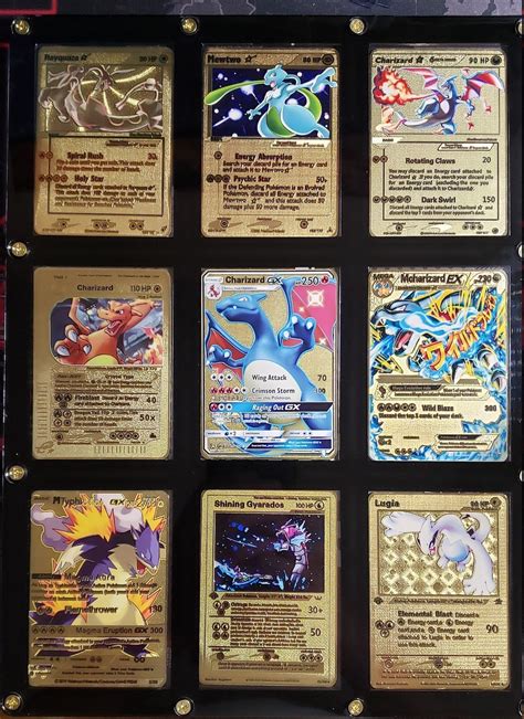 9 Ultra Rare Pokemon Cards Gold Metal Custom Cards in Screw - Etsy