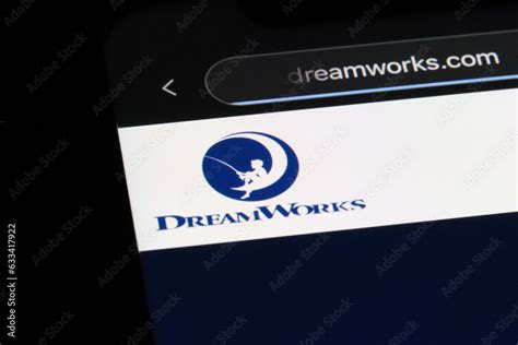 Shanghai,China-August 9th 2023: DreamWorks Animation brand logo on official website. American ...