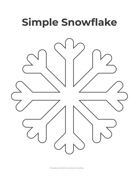 Free Printable Snowflake Templates – 10 Large & Small Stencil Patterns | Printable snowflake ...