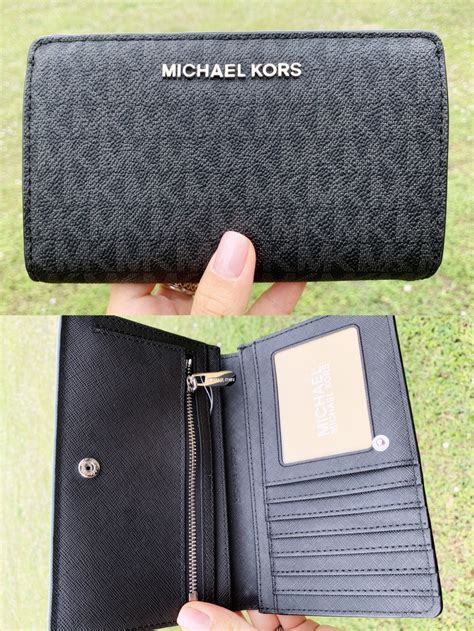 Michael Kors - Michael Kors Jet Set Travel PVC Slim Bifold Wallet Black MK - Walmart.com ...