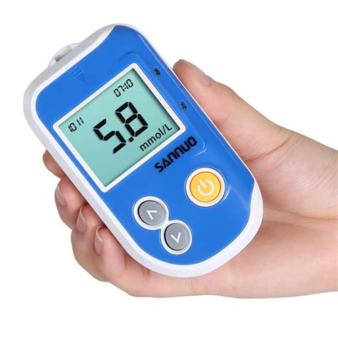 Free Code Blood Glucose Meter Sannuo GA 6 with Strips Lancets Medical Diabetic Monitor Blood ...