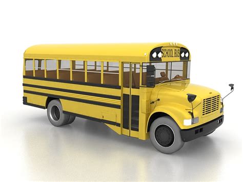 North American school Bus 3D model - Download Free 3D models