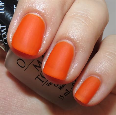 OPI Matte Top Coat Nail Polish Swatches & Review - Blushing Noir