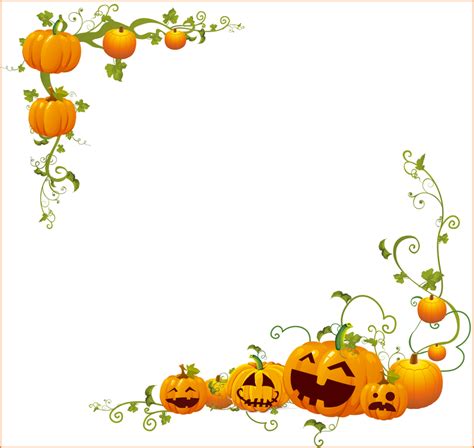 Halloween Pumpkin Corner Frame - Vector download