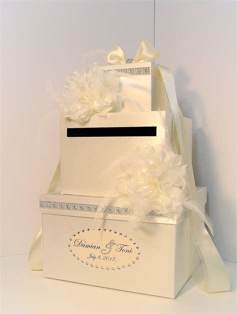 Wedding Card Box Ivory Gift Card Box Money Box