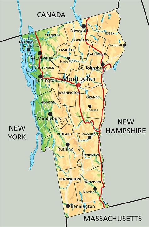 Vermont Tourist Attractions Map