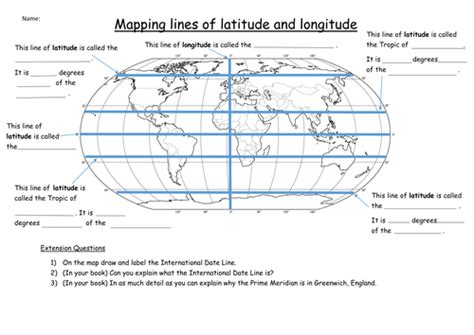 Latitude and Longitude Worksheet | Teaching Resources