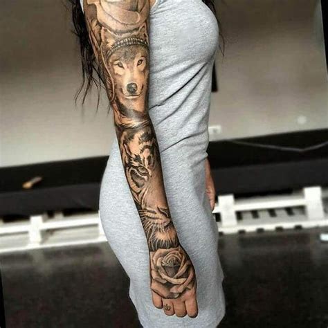 Girly Tattoo Sleeve Ideas For Women