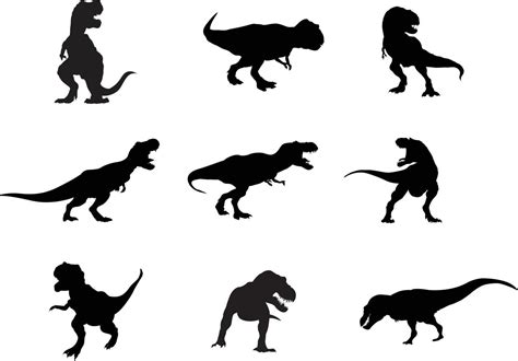 T Rex Silhouette Vector Art, Icons, and Graphics for Free Download