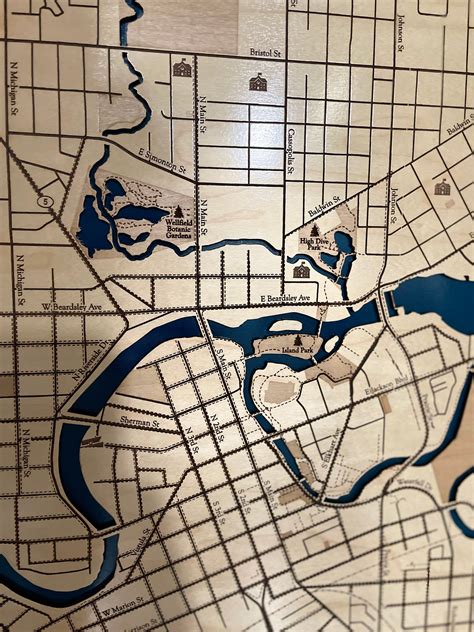 Upper St. Joe River Map Custom Wood Map 3D Wall Art Contour | Etsy