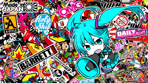 Sticker Bomb: Miku Love is War (Chibi) by DeLoreanTimeMachine on DeviantArt