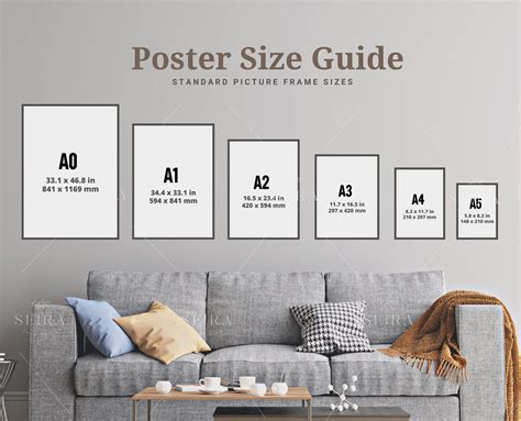 Wall Art Size Guide Standard Frame Size Guide Poster Sizes - Etsy Ireland in 2023 | Ballon d'or ...