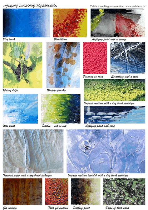 acrylic-painting-techniques | Art teacher resources, Acrylic painting techniques, Painting ...