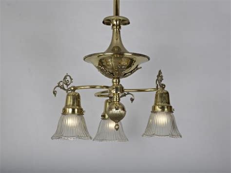 Antique Brass Chandelier | Churchmouse Antiques