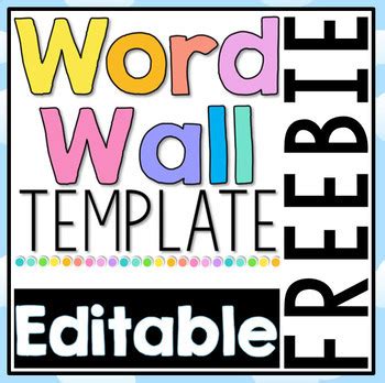 FREE Editable Word Wall Template by Clever Classroom | TPT