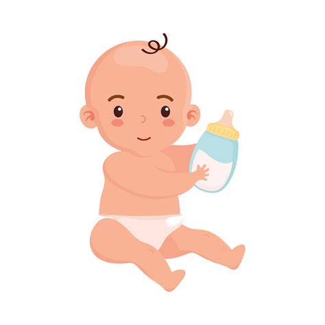 little baby drinking milk 5331464 Vector Art at Vecteezy