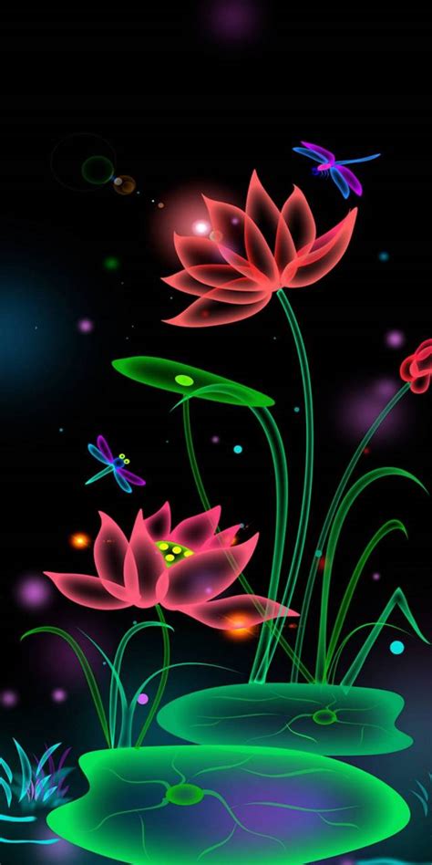 Neon Flowers Wallpapers on WallpaperDog