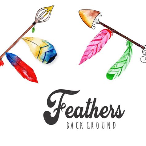 Premium Vector | Watercolor feathers backgrounds