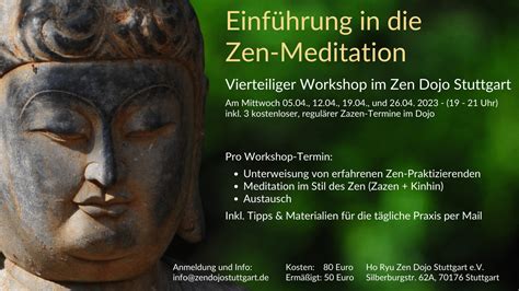 Workshop: Einführung in die Zen-Meditation – Termin 1 – Zen Meditation Stuttgart