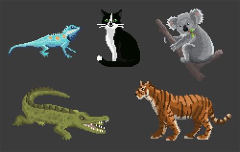 Pixel Animals by kristyglas on DeviantArt