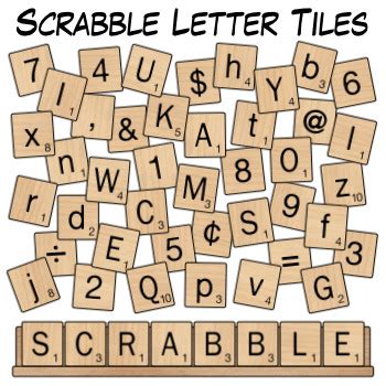 Scrabble Letter Tiles Clip Art by Digital Classroom Clipart | TpT