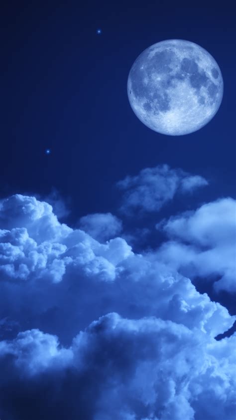 2160x3840 Moon Night Sky Clouds 5k Sony Xperia X,XZ,Z5 Premium ,HD 4k Wallpapers,Images ...