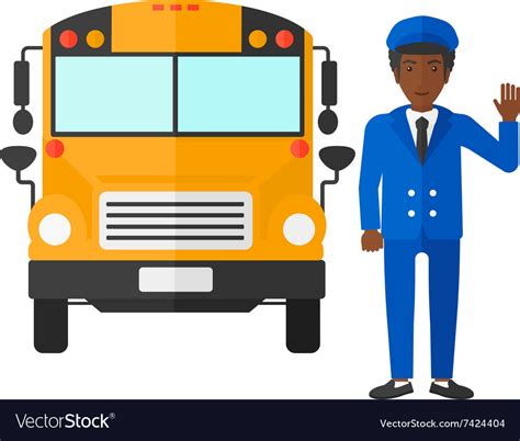 School bus driver Royalty Free Vector Image - VectorStock