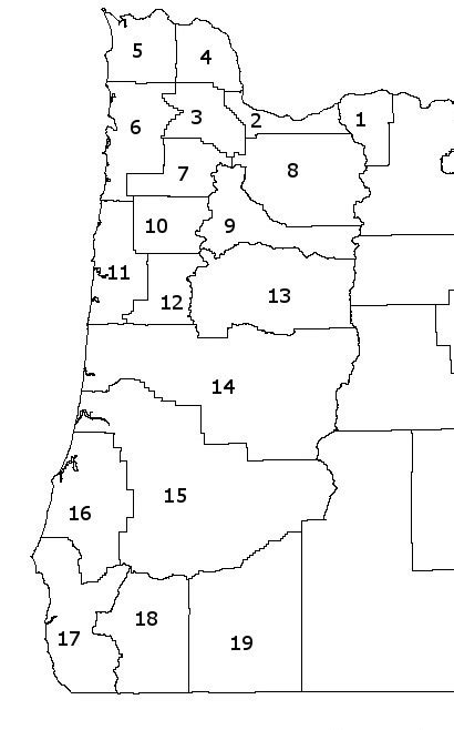 Western Oregon Counties 1-10 Diagram | Quizlet