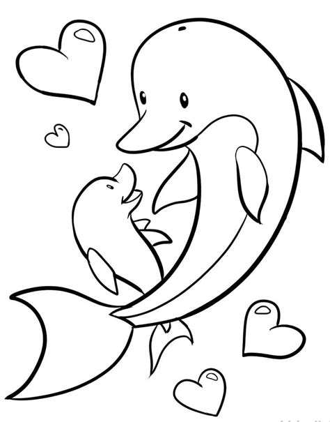 Dolphin Coloring Pages - Free Printable Coloring Pages for Kids