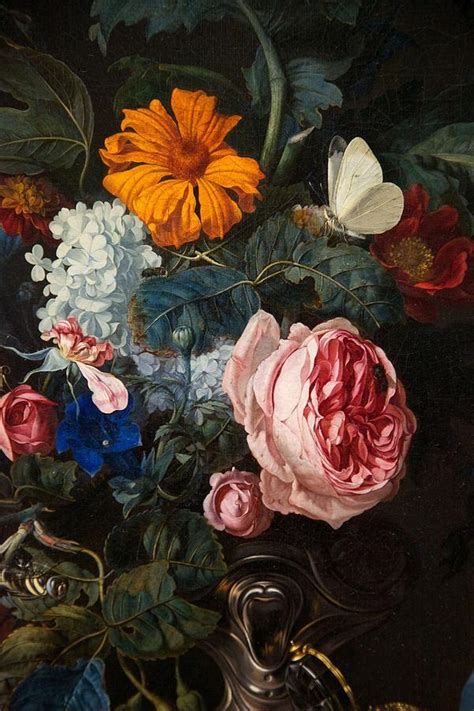 Antique Floral Still life Oil Painting By Artist Jan Van Doust Painting by Artist Jan Van Doust ...