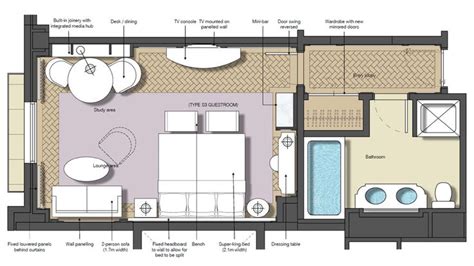 guestrooms with sofa beds floor plan | Sydney Luxury Deluxe Hotel Room | The Langham, Sydney ...