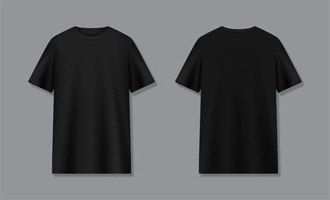 3D Black T-shirt Front and Back Mockup 22680000 Vector Art at Vecteezy